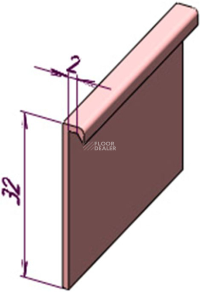 Плинтус Плинтус LA 32  для завода на стену RAL 7046 фото 1 | FLOORDEALER
